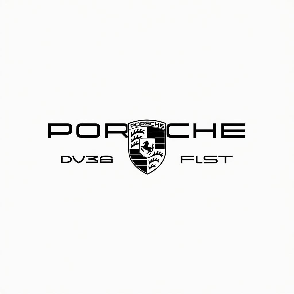 Mẫu logo Porsche vector chỉ đường viền hoặc đơn sắc, phù hợp in ấn, cắt decal.